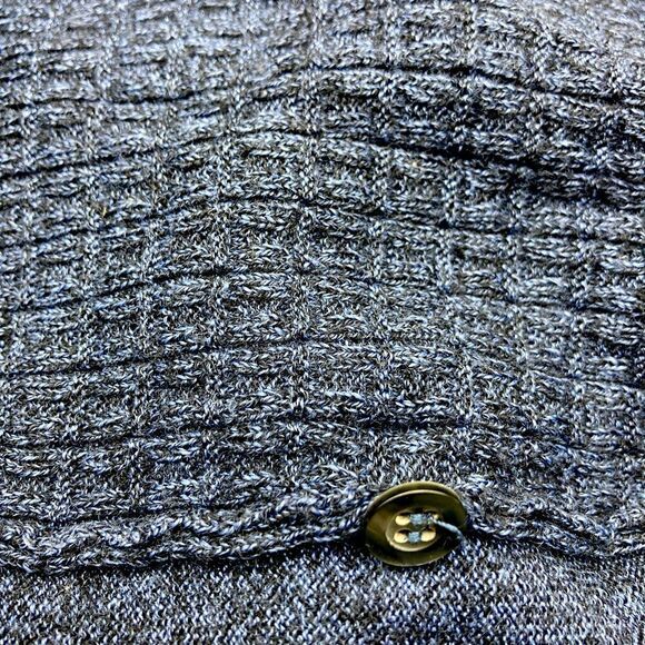 Pronto-Uomo Merino Wool Blend Knit Blue Men’s Shirt Size XL-54 Made in Italy - Picture 6 of 8